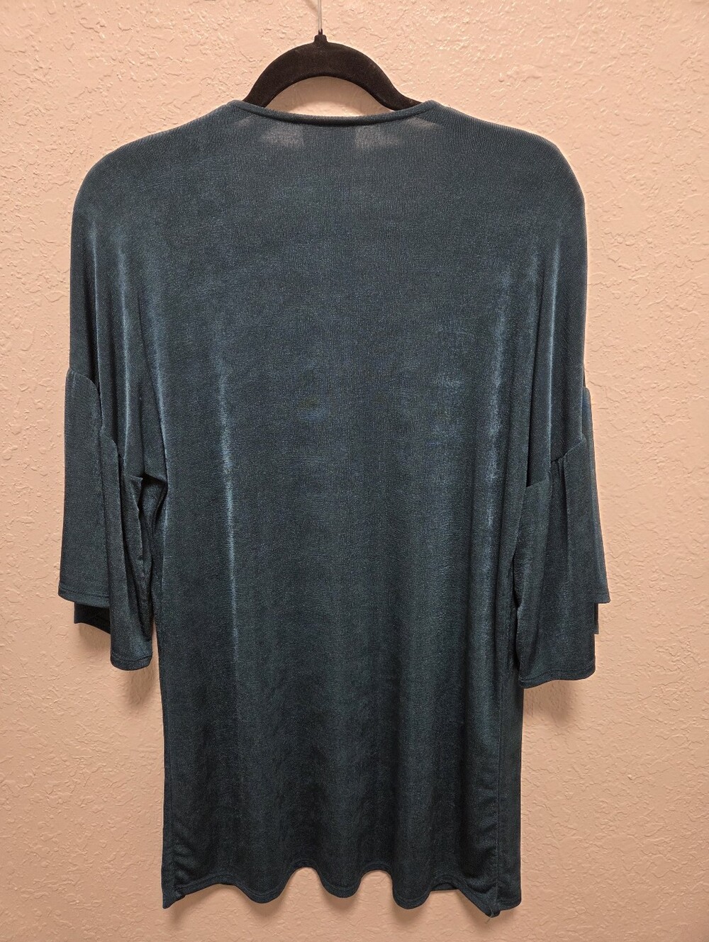 Teal Open-Front Kimono Cardigan - Picture 4 of 4
